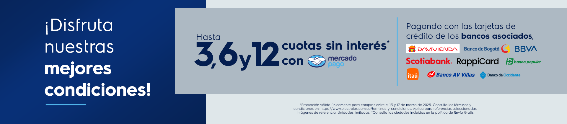 HOT SALE ELECTROLUX - 3,6 Y 12 CUOTAS SIN INTERÉS CON MERCADO PAGO