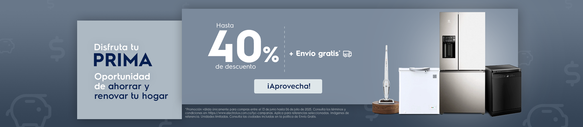 Disfruta tu prima con Electrolux