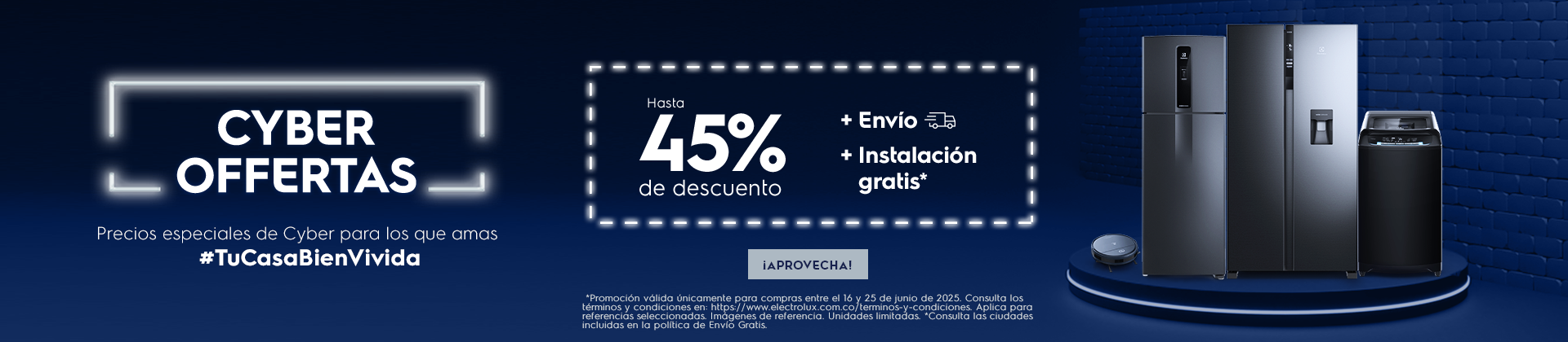 Cyber Offertas Electrolux  - Precios especiales de Cyber. 
