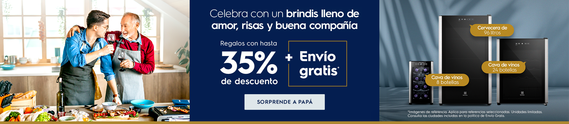 Dia del padre Electrolux - Brindis llenos de amor, risas y buena compañía