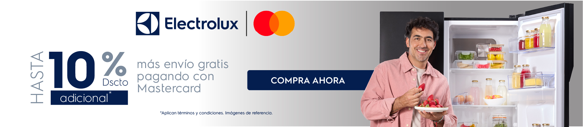 Nevecones Electrolux con hasta 10% adicional pagando con Mastercard*